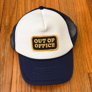 Out of Office Navy and White Trucker Hat